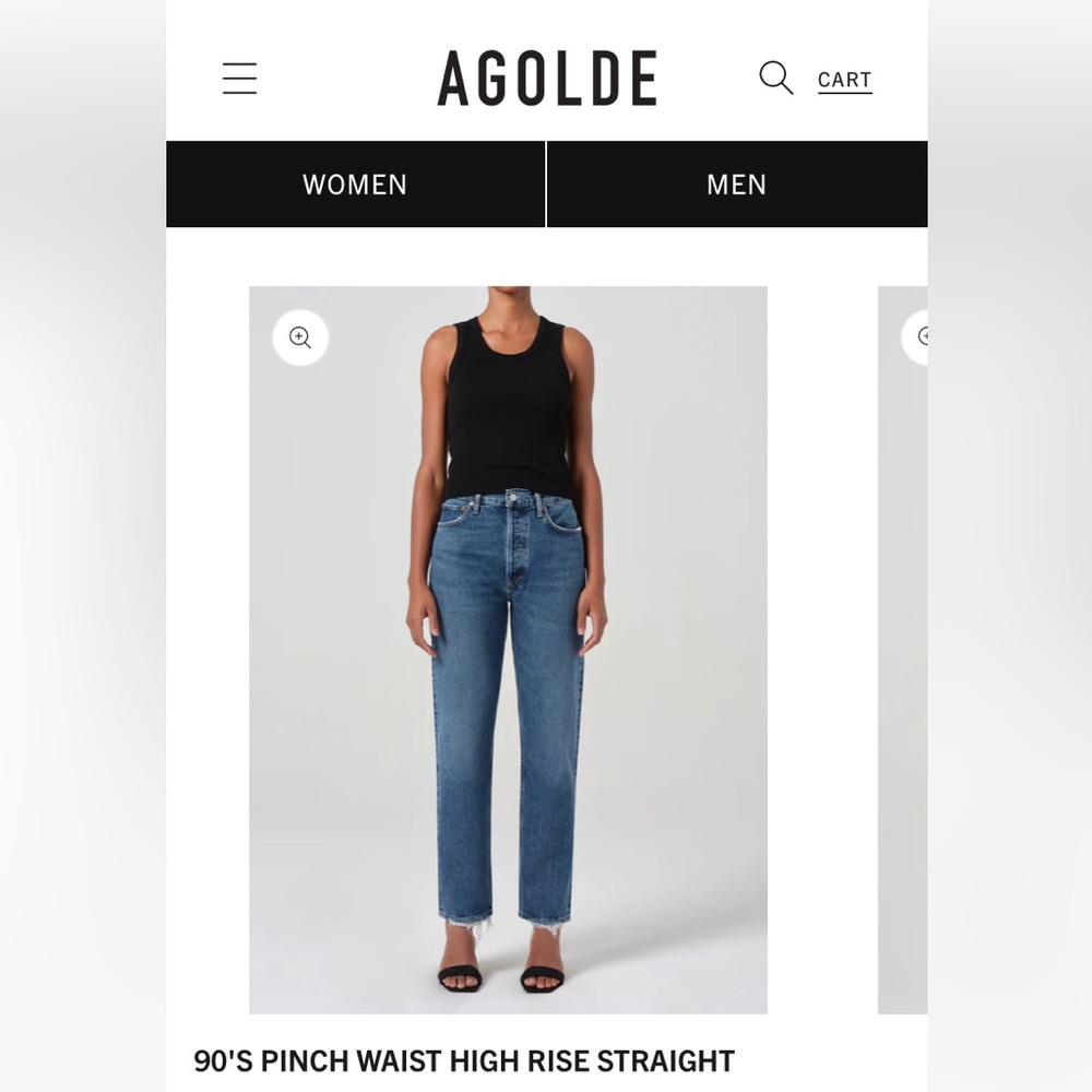Agolde 90s Pinch Waist High Rise straight jeans